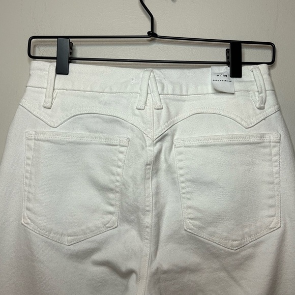 Good American Women’s Good Classic Bootcut Jeans White High Rise NWT 6/28 - Picture 9 of 13